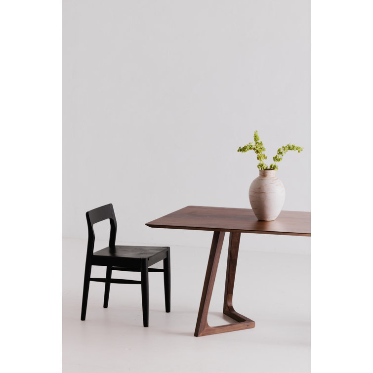 Mid-Century Modern Godenza Solid Walnut Rectangular Dining Table