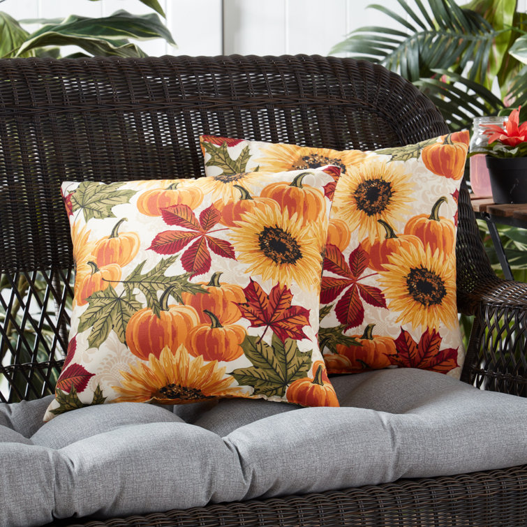 Marisol Floral 17" Square Outdoor Throw Pillow Set