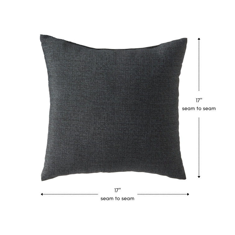 Carbon 17" Square Outdoor Throw Pillow Set