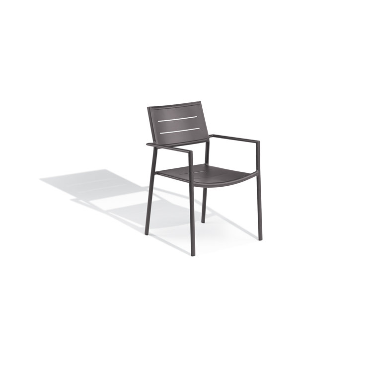 Eiland Sophisticated Aluminum Outdoor Dining Armchair