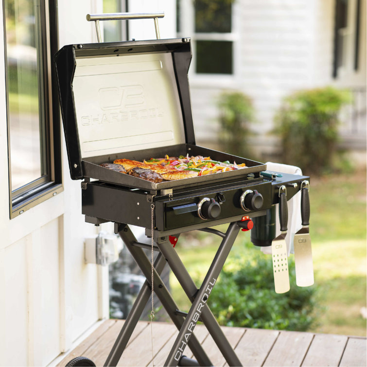 22" Black Portable Propane Gas Hibachi Griddle