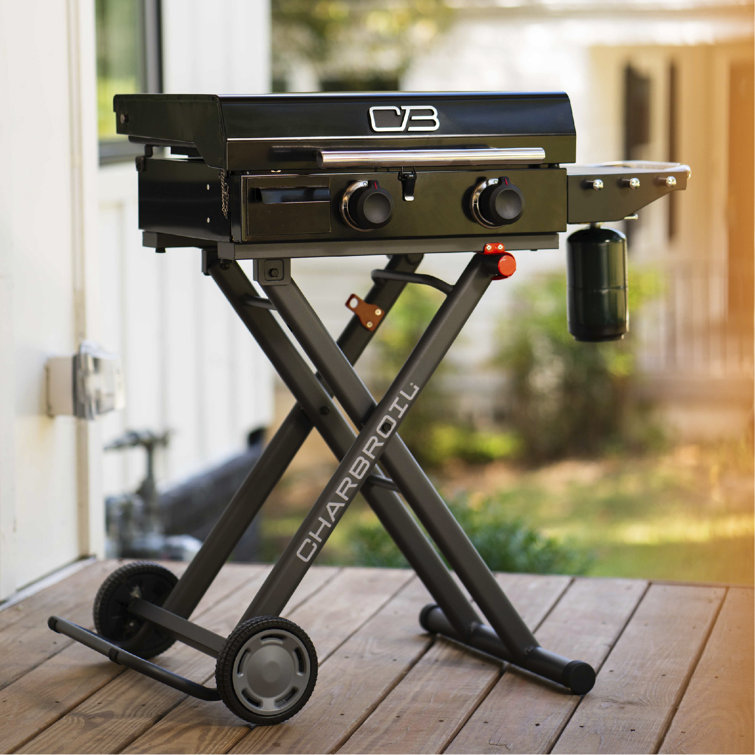 22" Black Portable Propane Gas Hibachi Griddle