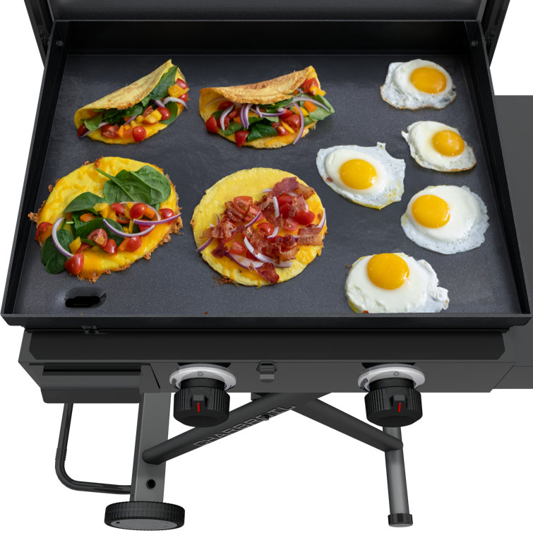 22" Black Portable Propane Gas Hibachi Griddle