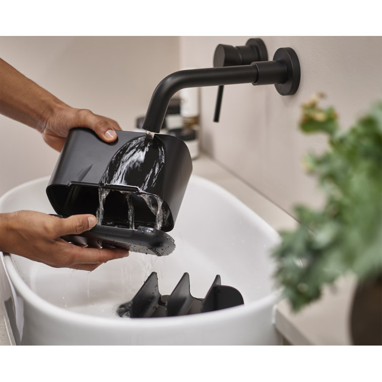 Large Black EasyStore Toothbrush Holder with Dividers