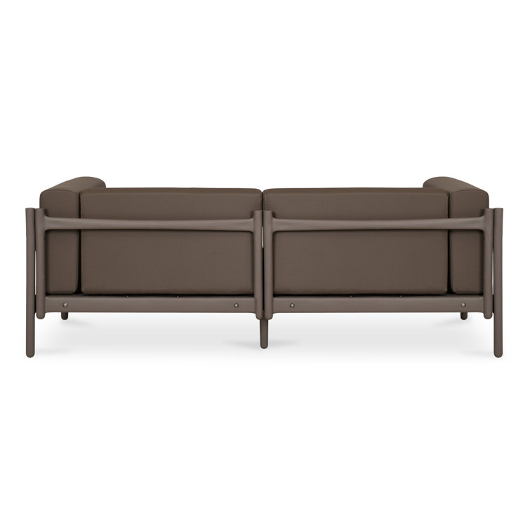 Metaza 74'' Brown Polypropylene Outdoor Patio Sofa