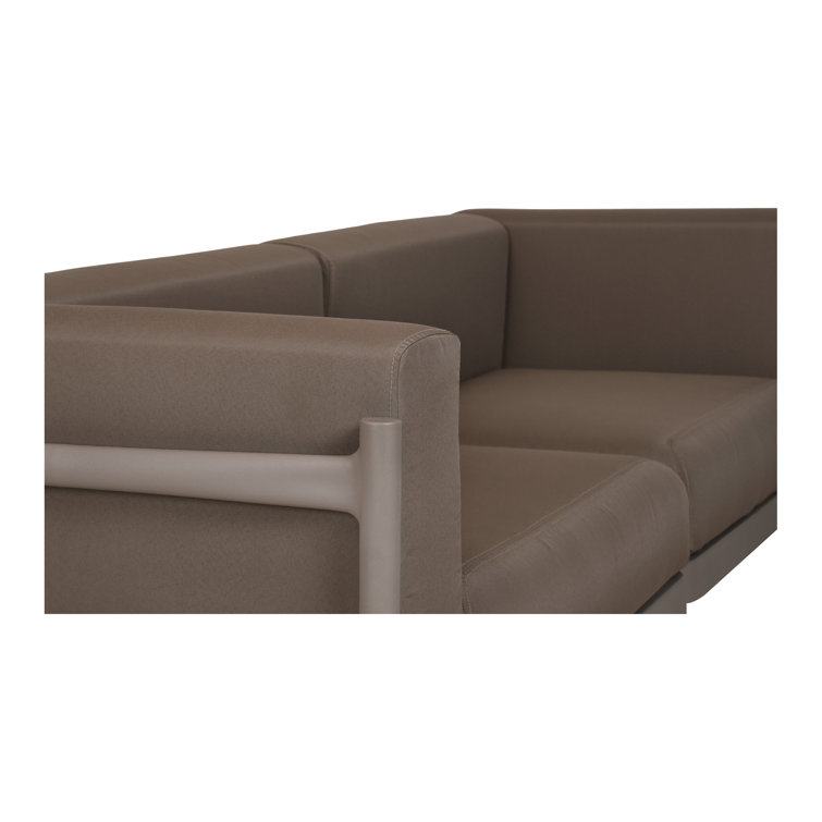 Metaza 74'' Brown Polypropylene Outdoor Patio Sofa