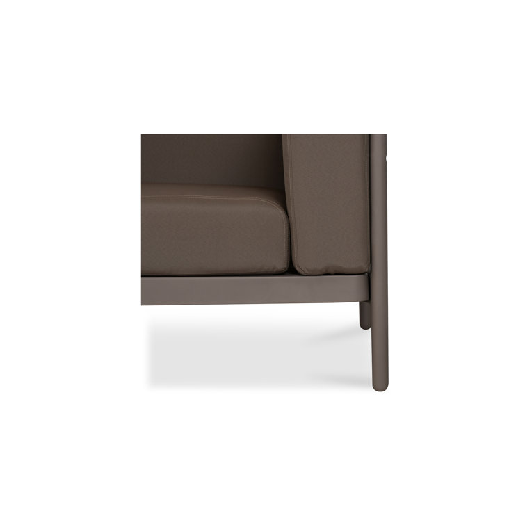 Metaza 74'' Brown Polypropylene Outdoor Patio Sofa