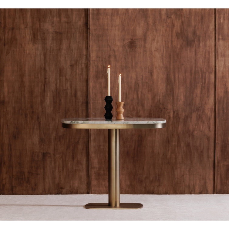 Black Geometric Wooden Candlestick Holder - Large