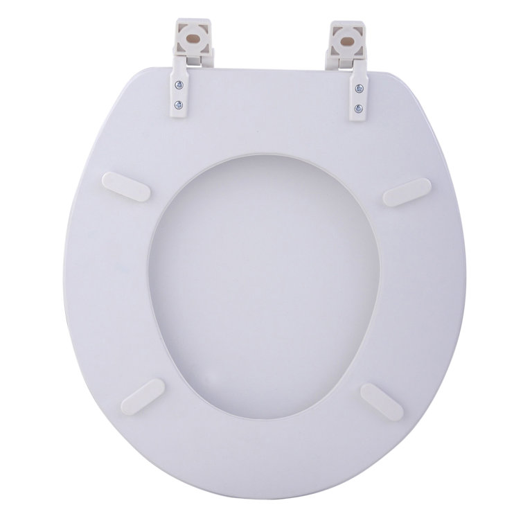 Fantasia White Vinyl Foam-Cushioned Standard Toilet Seat