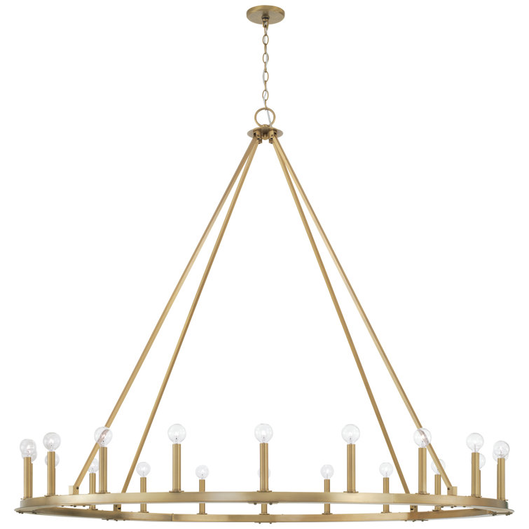 Pearson Aged Brass 20-Light Candle Style Chandelier