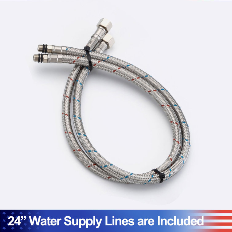 Brushed Nickel Waterfall Spout Bathroom Faucet with Drain Assembly