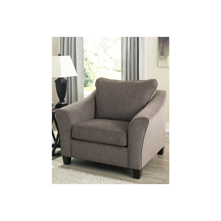 Modern Slate Gray Microfiber Oversized Armchair 47"