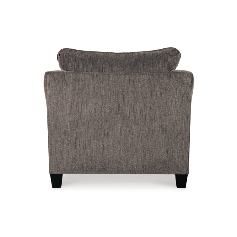 Modern Slate Gray Microfiber Oversized Armchair 47"