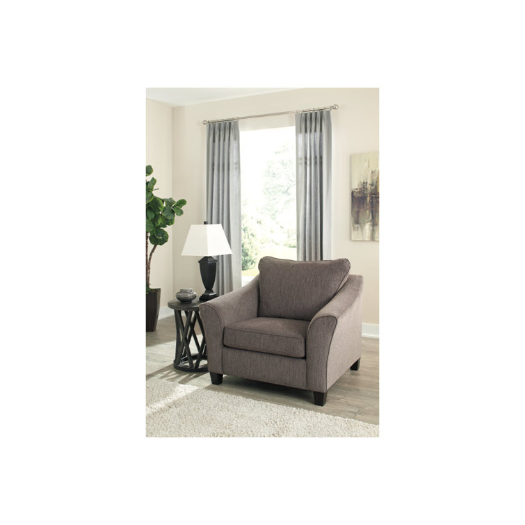 Modern Slate Gray Microfiber Oversized Armchair 47"