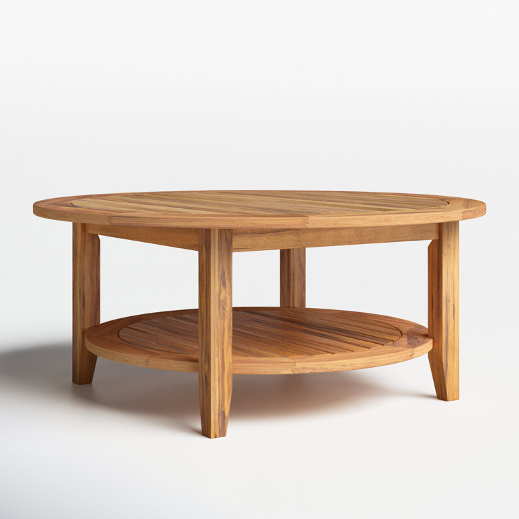 Summerton 40'' Natural Teak Round Outdoor Coffee Table