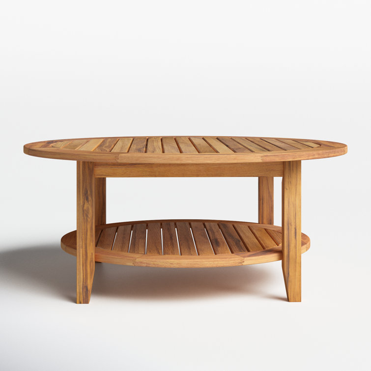 Summerton 40'' Natural Teak Round Outdoor Coffee Table