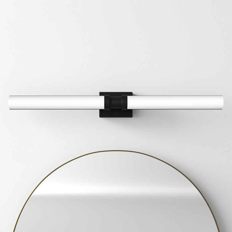 Midnight Black Dimmable LED Vanity Light with Frosted Diffuser