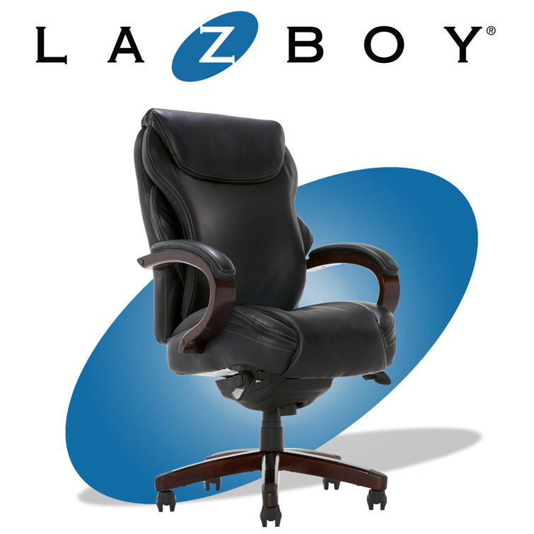 Ergonomic High-Back Black Leather Executive Swivel Chair with AIR Lumbar Support