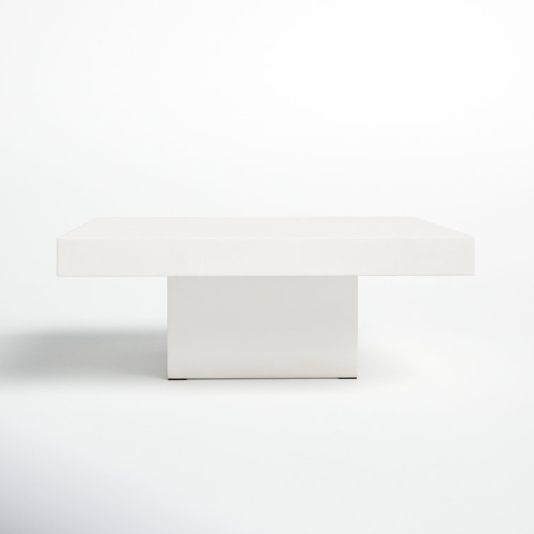 Una Ivory Rectangular Outdoor Safe Coffee Table