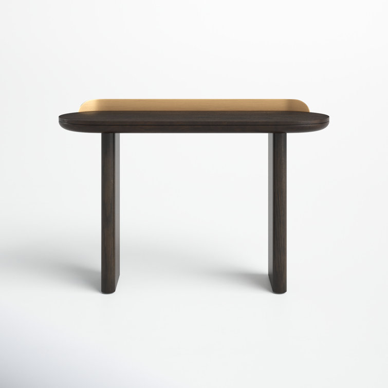 Bateman 48'' Brown Solid and MDF Wood Oval Console Table