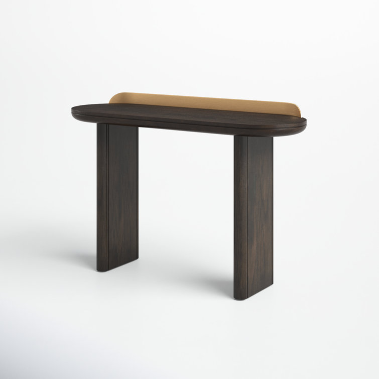 Bateman 48'' Brown Solid and MDF Wood Oval Console Table