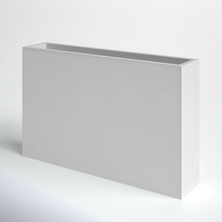 Connoisseur Handmade White Fiberglass Planter Box