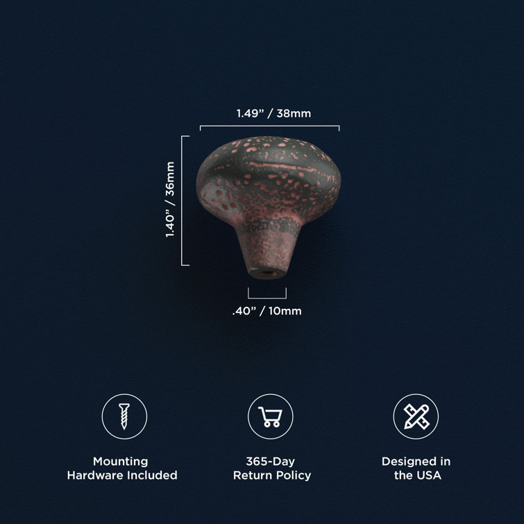Rustic Iron Round Mushroom Cabinet Knob Multipack