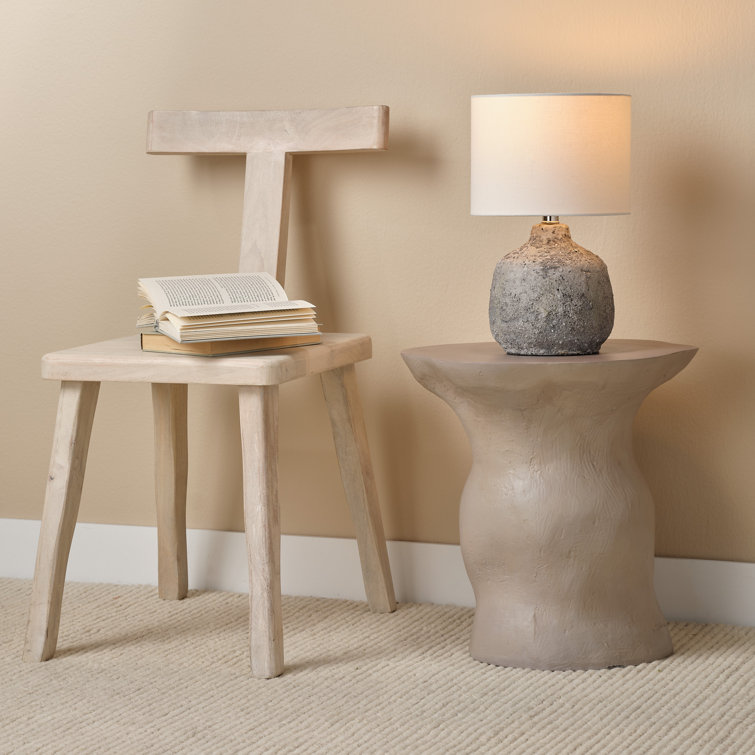 White Bleach Mango Wood T-Back Side Chair