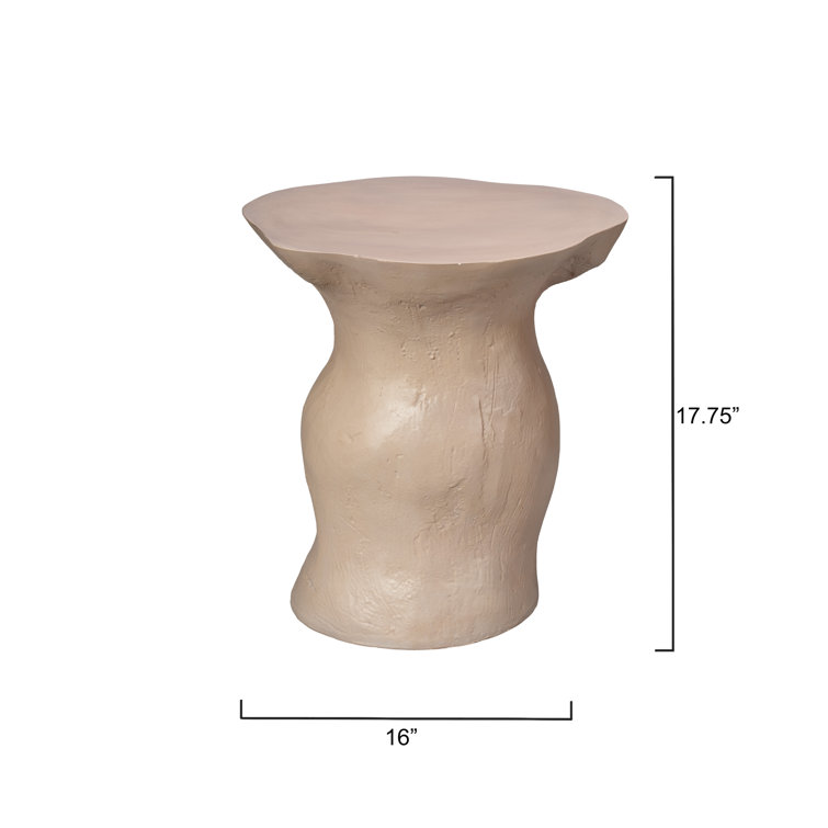 Cement Rustic Round Outdoor Side Table