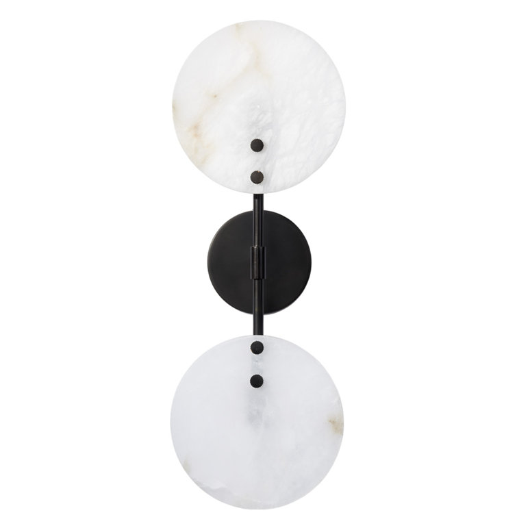 Oracle Bronze and Alabaster 2-Light Wall Sconce