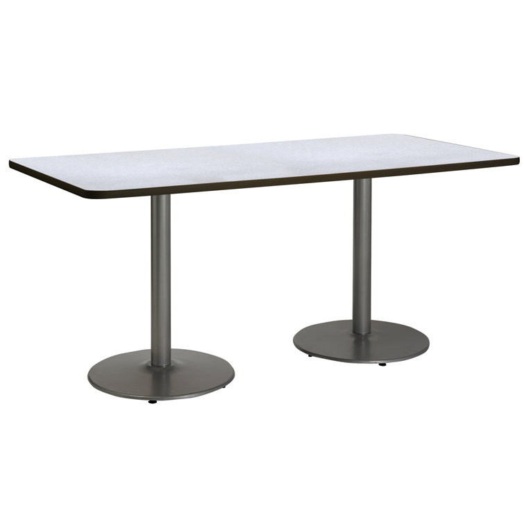 Grey Nebula Round Pedestal Dining Table, 72" x 36"