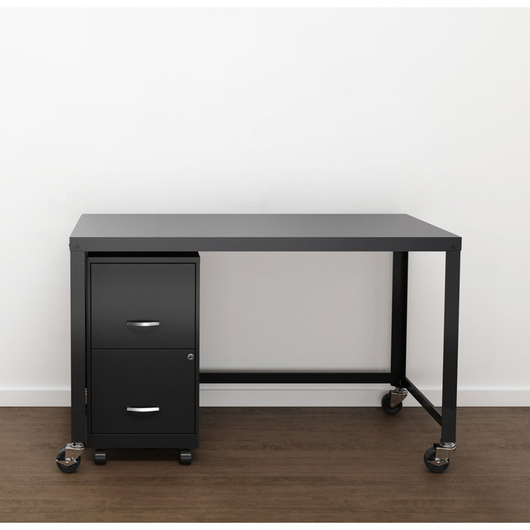 Soho 2-Drawer Mobile File Cabinet with Casters and Lock
