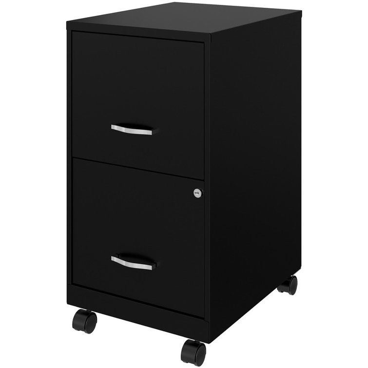 Soho 2-Drawer Mobile File Cabinet with Casters and Lock