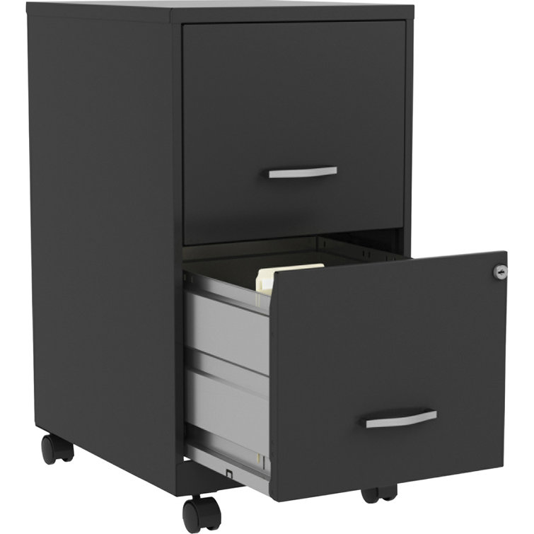 Soho 2-Drawer Mobile File Cabinet with Casters and Lock