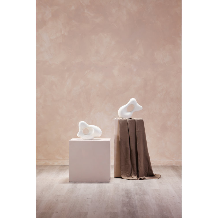 White EcoMix Handmade Abstract Sculpture