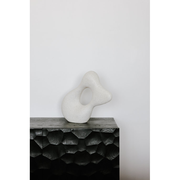 White EcoMix Handmade Abstract Sculpture