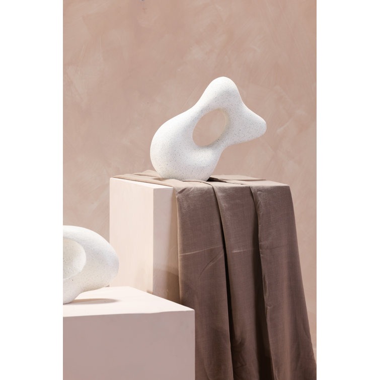 White EcoMix Handmade Abstract Sculpture