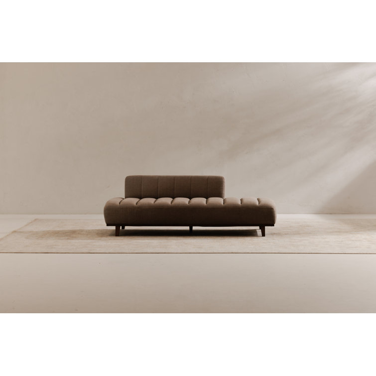 Taupe Upholstered Daybed with Solid Wood Frame