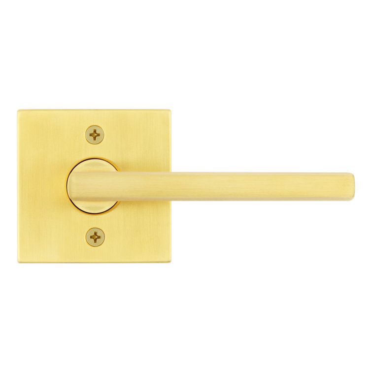 Satin Brass Modern Single Dummy Door Lever