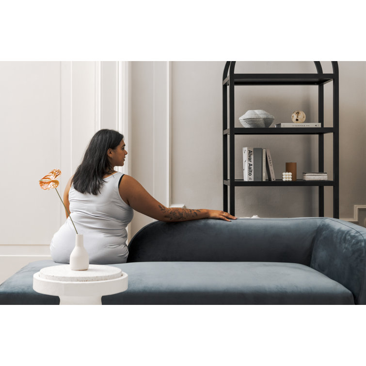 White Terrazzo and Cement Round Pedestal Accent Table