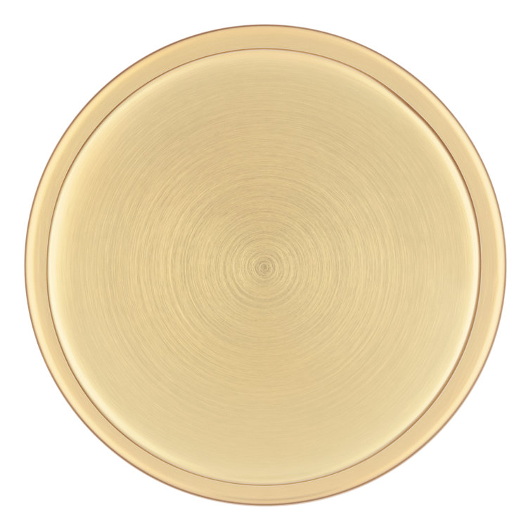 Satin Brass Contemporary Flat Ball Metal Door Knob