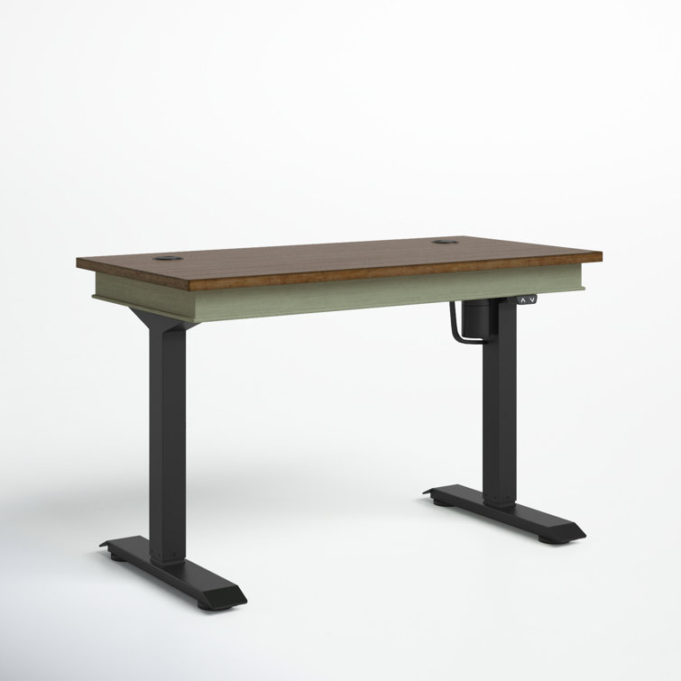Fairmont Sage Green Adjustable Height Home Office Desk with Drawer