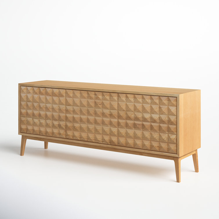 Santino 71'' Oak Mid-Century Modern Pyramid Sideboard
