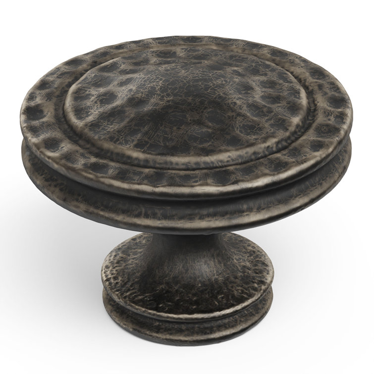 Windover Antique Iron Mushroom Cabinet Knob with Mounting Hardware