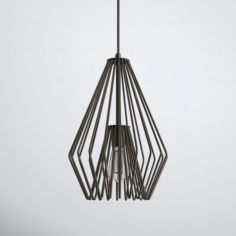 Bronze Geometric Mini Metal Pendant Light