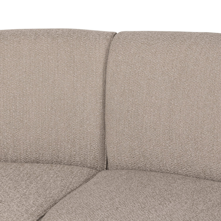 Taupe Performance Fabric Curved Dining Banquette Bench