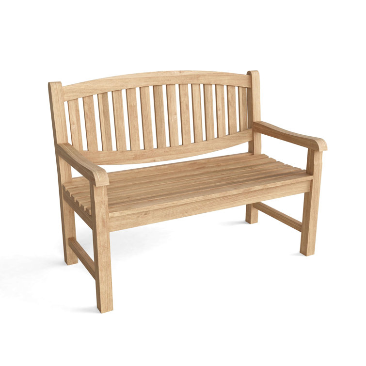 Kingston Natural Teak Outdoor 2-Seater Bench