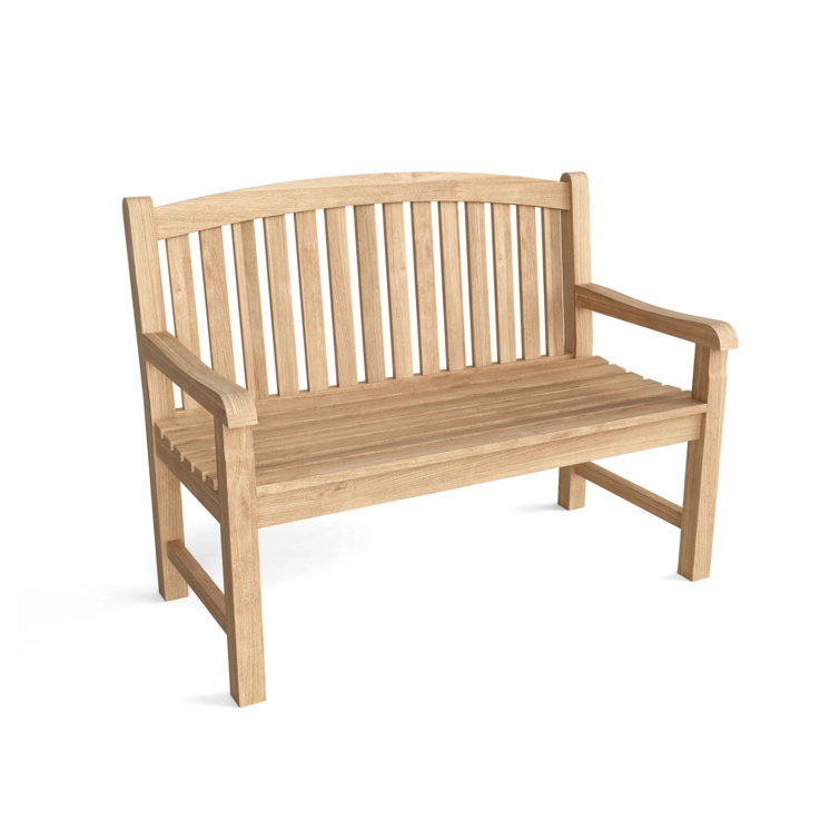 Charleigh 48" Natural Teak Outdoor Bench