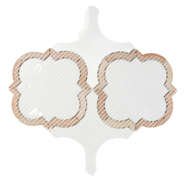 Delphi Pearl 12" x 12" Statuario Glass Mosaic Wall Tile