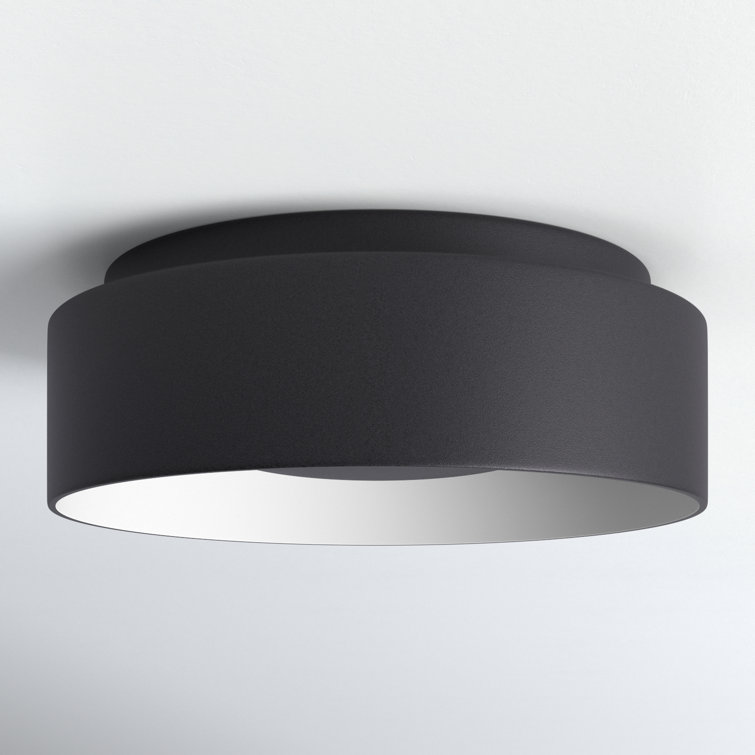 Orbit Modern Black Acrylic LED Flush Mount Light